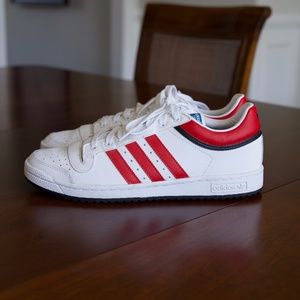Men's Adidas Originals.  Top Ten Low.  White/Red.  Size 11.